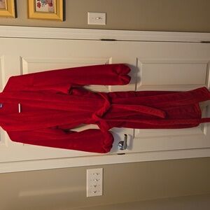 Pine Cone Hill  Robe Men's Size G Red Terry Belted.